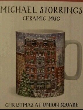 Michael Storrings CHRISTMAS AT UNION SQUARE Ceramic Coffee Mug by Galison Books